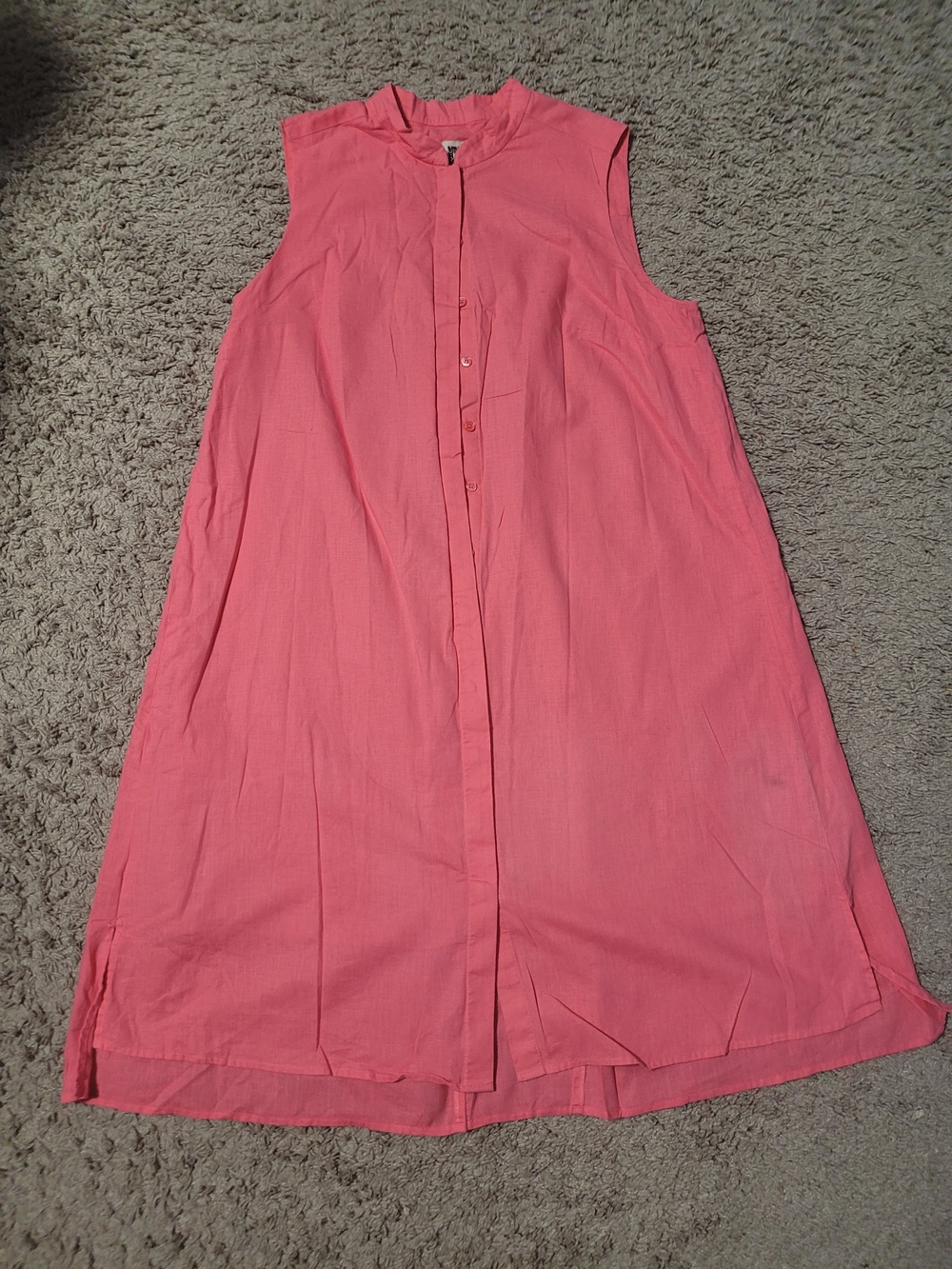 Anne Klein Coral A-Line Button-Front Sleeveless Skirt